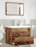vidaXL Комплект мебели за баня 2 бр. Старо дърво 57 x 37 x 45 см