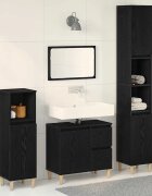 vidaXL Комплект мебели за баня 3 бр. Черния дъб 30 x 30 x 180 см