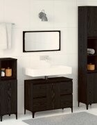 vidaXL Комплект мебели за баня 3 бр. Черния дъб 30 x 30 x 180 см