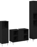 vidaXL Комплект мебели за баня 3 бр. Черния дъб 30 x 30 x 180 см