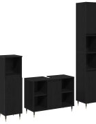 vidaXL Комплект мебели за баня 3 бр. Черния дъб 30 x 30 x 180 см