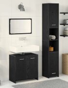 vidaXL Комплект мебели за баня 3 бр. Черния дъб 30 x 30 x 1835 см