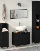 vidaXL Комплект мебели за баня 3 бр. Черния дъб 30 x 30 x 190 см