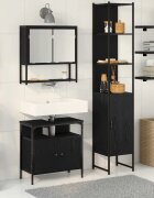 vidaXL Комплект мебели за баня 3 бр. Черния дъб 33 x 33 x 1855 см
