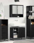 vidaXL Комплект мебели за баня 3 бр. Черния дъб 35 x 375 x 166 см