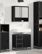 vidaXL Комплект мебели за баня 3 бр. Черния дъб 35 x 375 x 1885 см