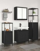 vidaXL Комплект мебели за баня 3 бр. Черния дъб 36 x 35 x 165 см