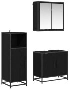 vidaXL Комплект мебели за баня 3 бр. Черния дъб 60 x 33 x 60 см