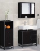 vidaXL Комплект мебели за баня 3 бр. Черния дъб 65 x 33 x 60 см
