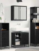 vidaXL Комплект мебели за баня 3 бр. Черния дъб 65 x 33 x 60 см