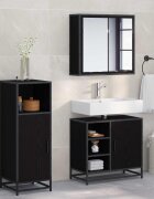 vidaXL Комплект мебели за баня 3 бр. Черния дъб 65 x 33 x 60 см