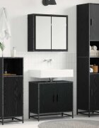 vidaXL Комплект мебели за баня 3 бр. Черния дъб 65 x 33 x 60 см