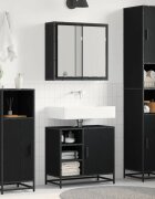 vidaXL Комплект мебели за баня 3 бр. Черния дъб 65 x 33 x 60 см