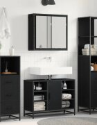 vidaXL Комплект мебели за баня 3 бр. Черния дъб 80 x 33 x 60 см