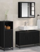 vidaXL Комплект мебели за баня 3 бр. Черния дъб 90 x 33 x 60 см