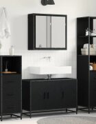vidaXL Комплект мебели за баня 3 бр. Черния дъб 90 x 33 x 60 см