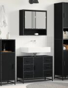 vidaXL Комплект мебели за баня 3 бр. Черния дъб 90 x 33 x 60 см