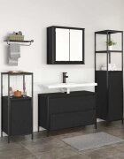 vidaXL Комплект мебели за баня 3 бр. Черния дъб 90 x 345 x 60 см