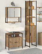 vidaXL Комплект мебели за баня 3 бр. Дъб 33 x 33 x 1855 см