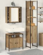 vidaXL Комплект мебели за баня 3 бр. Дъб 33 x 33 x 1855 см