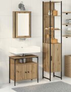 vidaXL Комплект мебели за баня 3 бр. Дъб 33 x 33 x 1855 см