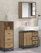 vidaXL Комплект мебели за баня 3 бр. Дъб 35 x 375 x 100 см