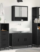 vidaXL Комплект мебели за баня 3 бр. Дъб 35 x 375 x 166 см