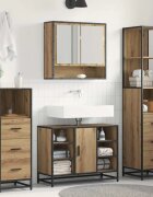 vidaXL Комплект мебели за баня 3 бр. Дъб 35 x 375 x 166 см