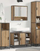 vidaXL Комплект мебели за баня 3 бр. Дъб 35 x 375 x 1885 см