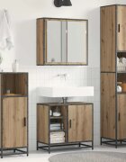 vidaXL Комплект мебели за баня 3 бр. Дъб 65 x 33 x 60 см
