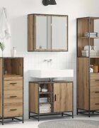 vidaXL Комплект мебели за баня 3 бр. Дъб 65 x 33 x 60 см