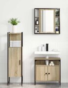 vidaXL Комплект мебели за баня 3 бр. Кафяво 33 x 33 x 1205 см