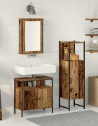 vidaXL Комплект мебели за баня 3 бр. Кафяво 33 x 33 x 1205 см