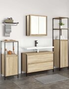 vidaXL Комплект мебели за баня 3 бр. Сонома дъб 90 x 345 x 60 см