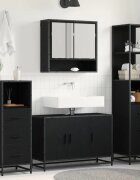 vidaXL Комплект мебели за баня 3 бр. Старо дърво 90 x 33 x 60 см