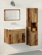 vidaXL Комплект мебели за баня 3 pcs Старо дърво Инженерно дърво