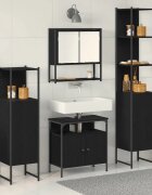 vidaXL Комплект мебели за баня 4 бр. Черния дъб 33 x 33 x 1855 см