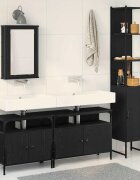 vidaXL Комплект мебели за баня 4 бр. Черния дъб 33 x 33 x 1855 см