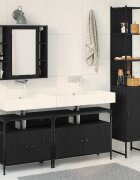 vidaXL Комплект мебели за баня 4 бр. Черния дъб 33 x 33 x 1855 см