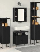 vidaXL Комплект мебели за баня 4 бр. Черния дъб 33 x 33 x 1855 см