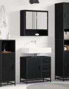 vidaXL Комплект мебели за баня 4 бр. Черния дъб 35 x 375 x 1885 см