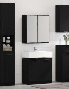 vidaXL Комплект мебели за баня 4 бр. Черния дъб 645 x 335 x 59 см