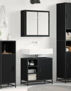 vidaXL Комплект мебели за баня 4 бр. Черния дъб 65 x 33 x 60 см