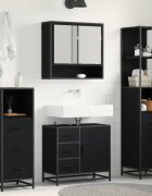 vidaXL Комплект мебели за баня 4 бр. Черния дъб 65 x 33 x 60 см