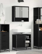 vidaXL Комплект мебели за баня 4 бр. Черния дъб 65 x 33 x 60 см
