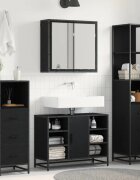 vidaXL Комплект мебели за баня 4 бр. Черния дъб 80 x 33 x 60 см