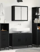 vidaXL Комплект мебели за баня 4 бр. Черния дъб 90 x 33 x 60 см