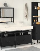 vidaXL Комплект мебели за баня 4 бр. Черния дъб Инженерна дървесина
