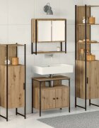 vidaXL Комплект мебели за баня 4 бр. Дъб 33 x 33 x 1855 см