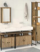 vidaXL Комплект мебели за баня 4 бр. Дъб 33 x 33 x 1855 см